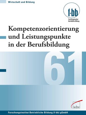 cover image of Kompetenzorientierung und Leistungspunkte in der Berufsbildung